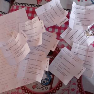 hojas con votaciones