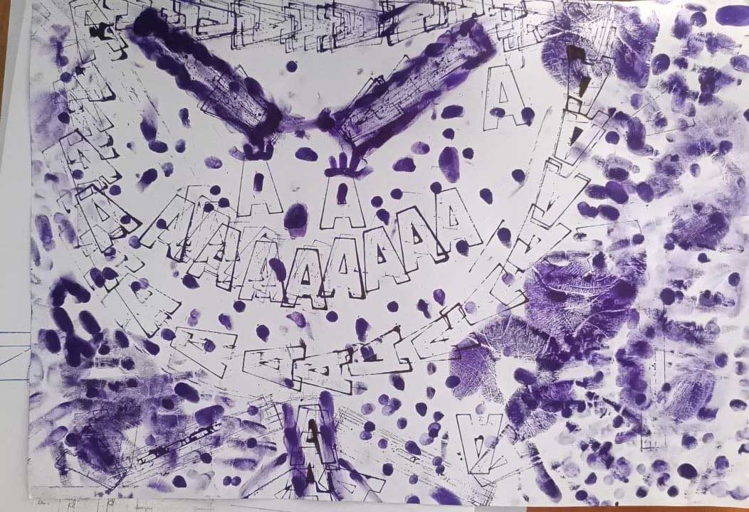 estampado sobre papel